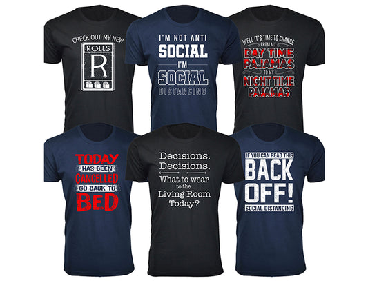 MENS SOCIAL DISTANCING THEMED T SHIRTS