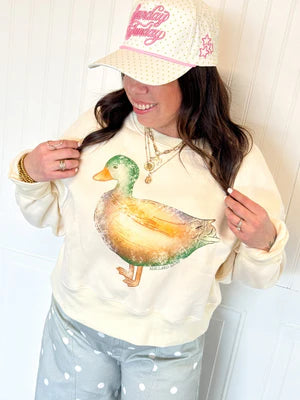 MALLARD MUSE CROP SWEATSHIRT