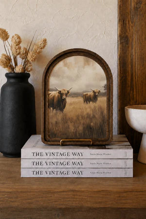 MEADOW HIGHLANDS ARCH FRAMED ART 6X8 INCH
