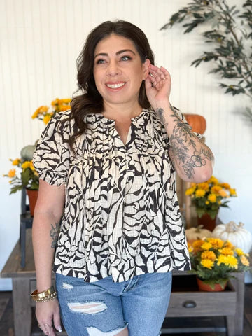 MEADOWLIGHT PINTUCK BLOUSE