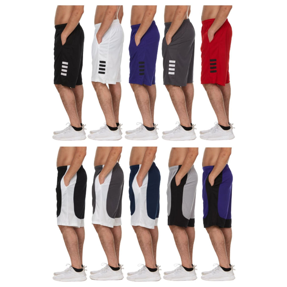 MENS ATHLETIC PERFORMANCE SHORTS 5 PACK