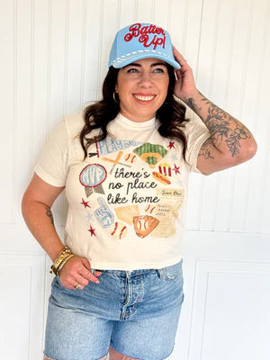 NO PLACE LIKE HOME BASEBALL COLLAGE TEE