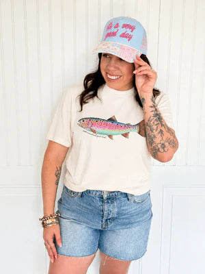 RAINBOW TROUT CROP TEE