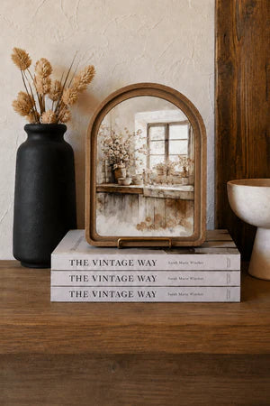 RUSTIC KITCHEN ARCH FRAMED ART 6X8 INCH