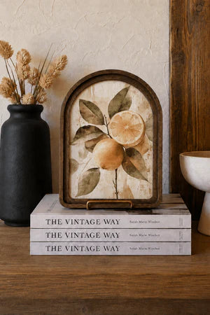 RUSTIC LEMON ARCH FRAMED ART 6X8 INCH