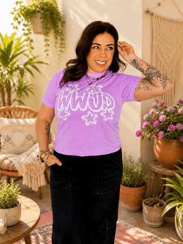 SHINE BRIGHT WWJD GRAPHIC TEE