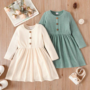 SPRING MEADOW RIBBED TODDLER DRESS