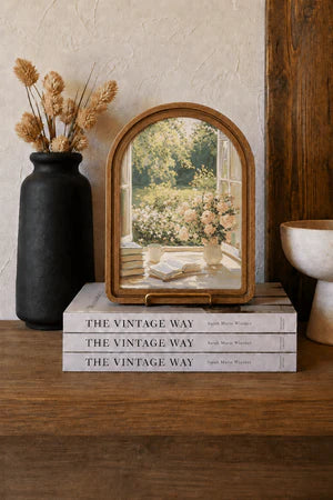 SPRING WINDOW ARCH FRAMED ART 8.25X11 INCH