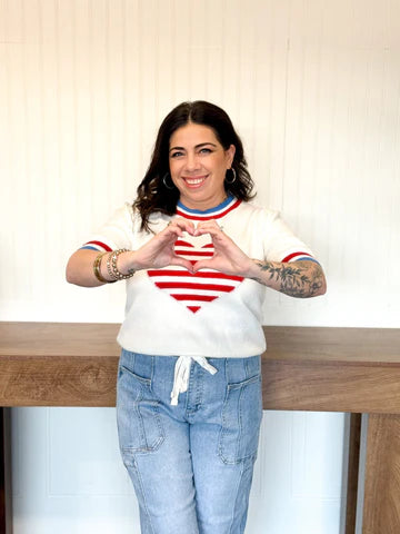 STARS AND STRIPES SWEETHEART SWEATER