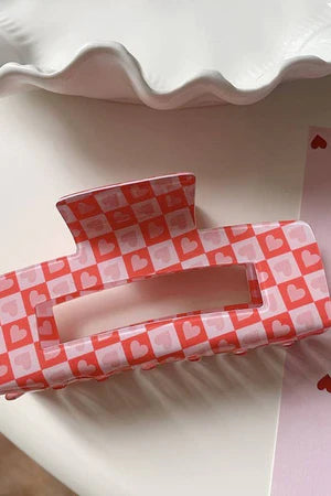 SWEET VALENTINE HEART HAIR CLAW CLIP