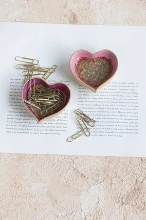 SWEETHEART CRACKLE GLAZE TRINKET DISH