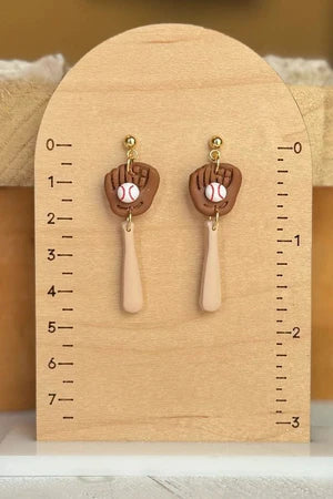 THE BATTER UP CHARM EARRINGS