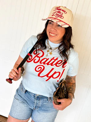 THE BATTER UP CROPPED TEE