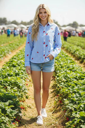 THE BERRYLINE BUTTON BLOUSE