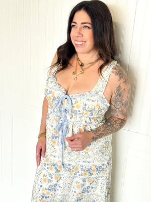 THE BLUE BLOSSOM BORDER MIDI