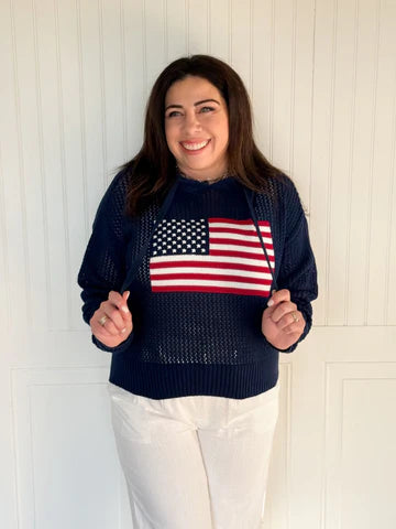 THE COASTAL PATRIOT HOODED SWEATER