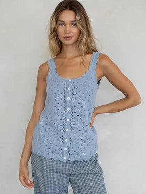 THE DELORA RUFFLE TRIM TANK