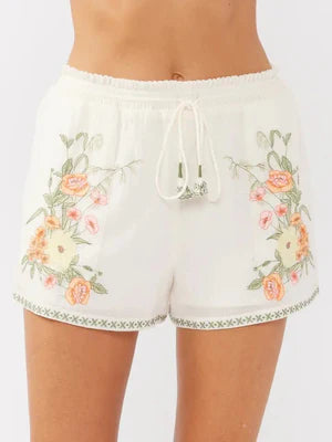 THE EMBROIDERED BREEZE DRAWSTRING SHORTS
