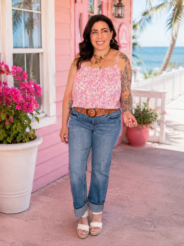 THE FLORAL DAYDREAM SPAGHETTI STRAP TOP