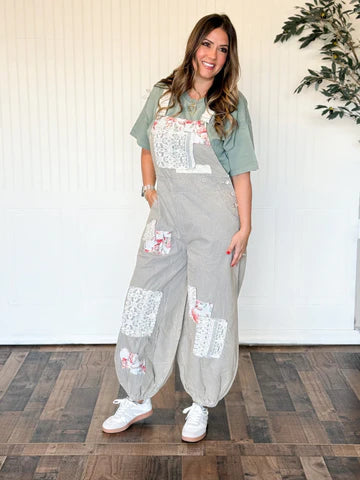 THE MEADOW PATCH JOGGER OVERALLS
