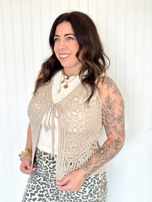 THE NATURAL WEAVE CROCHET VEST