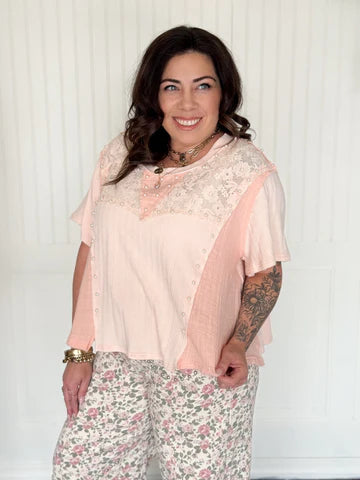 THE PEACH PEARL CHARM TEE