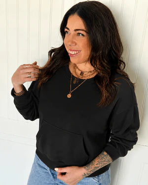 THE QUINN LONG SLEEVE KANGAROO TOP