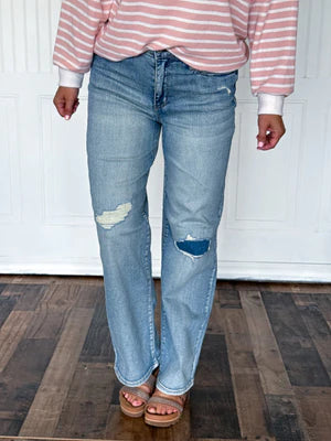 THE ROUGH CUT KNEE PATCH DENIM