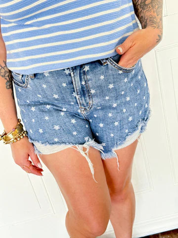 THE STARSTRUCK RAW HEM SHORTS