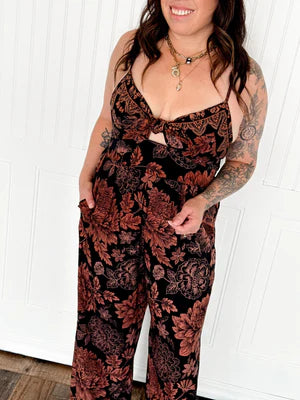 THE TIE BUST WIDE LEG JUMPSUIT