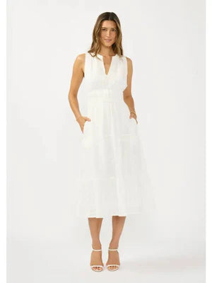 THE TIERED POCKET MIDI DRESS