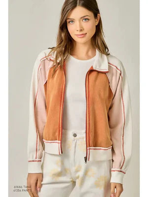 THE WASHED RED BLOCK ZIP JACKET