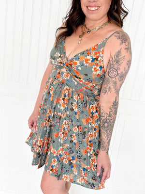 THE WATERCRESS TWIST MIDI DRESS