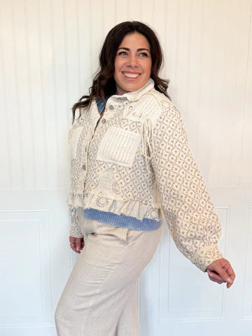 THE WILLOW RUFFLE TWILL JACKET