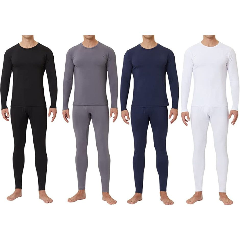 MENS THERMAL UNDERWEAR BASE LAYER TOP AND BOTTOM SET 2 SETS