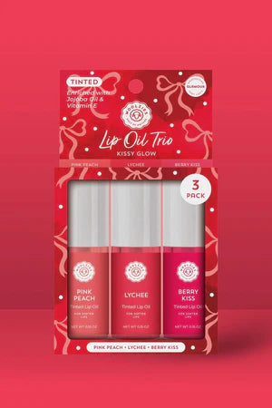 VALENTINES TINTED LIP OIL TRIO KISSY GLOW