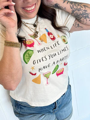 WHEN LIFE GIVES YOU LIMES CROP TEE