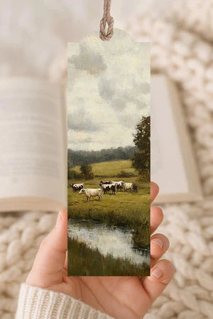 WOOD BOOKMARK GREEN PASTURE